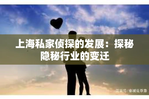 上海私家侦探的发展：探秘隐秘行业的变迁