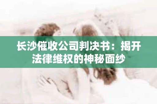 长沙催收公司判决书：揭开法律维权的神秘面纱