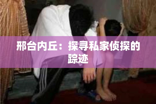 邢台内丘：探寻私家侦探的踪迹