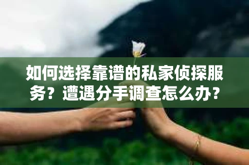 如何选择靠谱的私家侦探服务？遭遇分手调查怎么办？