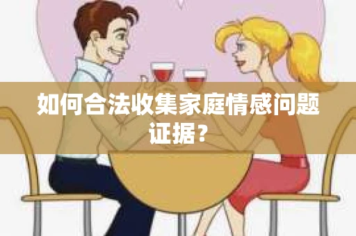 如何合法收集家庭情感问题证据？