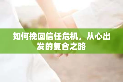 如何挽回信任危机，从心出发的复合之路